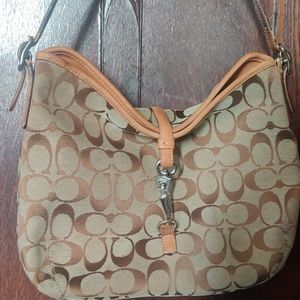 Coach Pinch Clasp Purse tan